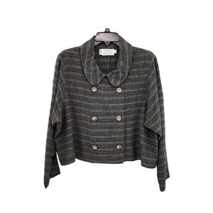 Amy Rigg Clothing Women's Wool Blend Double Breasted Cropped Blazer Jacket